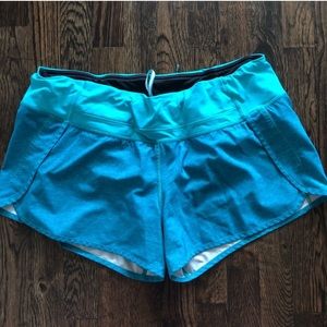 Lululemon blue shorts size 12, turquoise color
